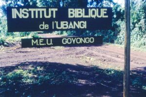 Sign for Bible Institute at Goyongo